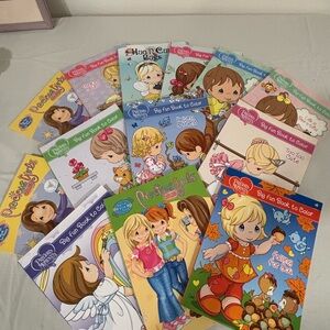 Precious Moments Coloring Book Lot - Blue, Pink, Green, Yellow Covers